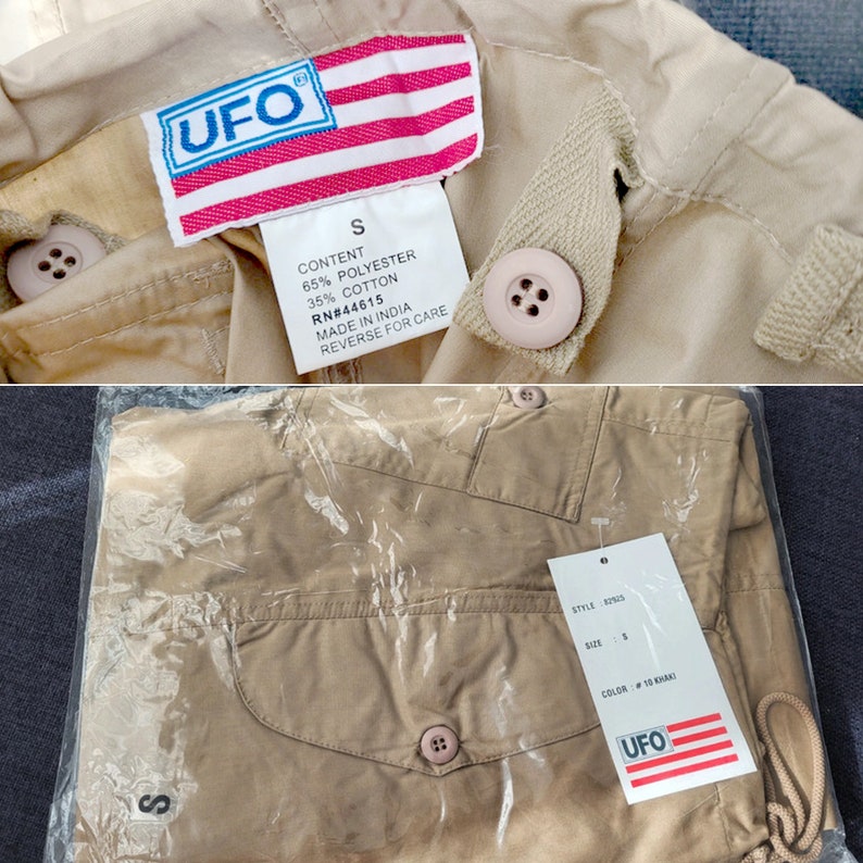 Pantalon large UFO kaki vintage image 2