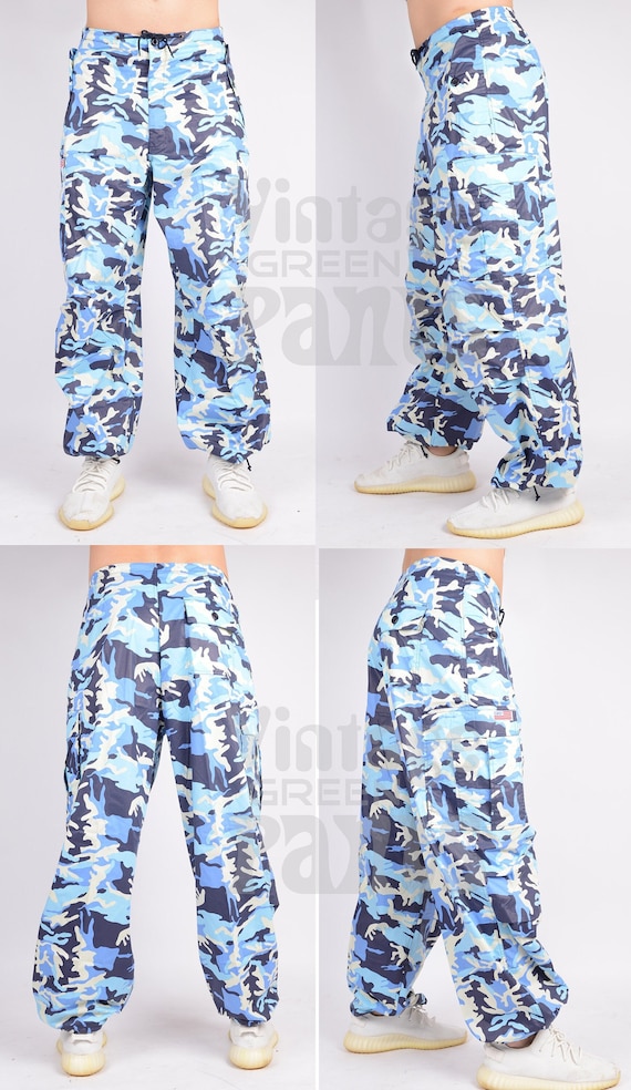 Unisex Oversized Y2k UFO Classic Blue Army Look Camouflage