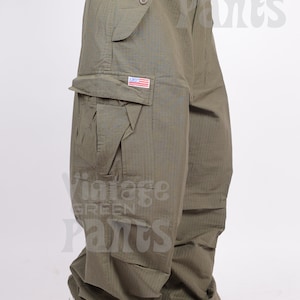 NWT Vintage 90s UFO Spell Out Parachute Rave Cargo Pants