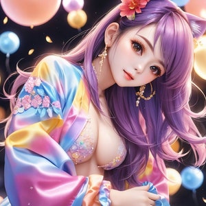 Cute & Pretty Female AI Art Bundle - The 102 Cutest and Prettiest Images - Anime/Drawing Style