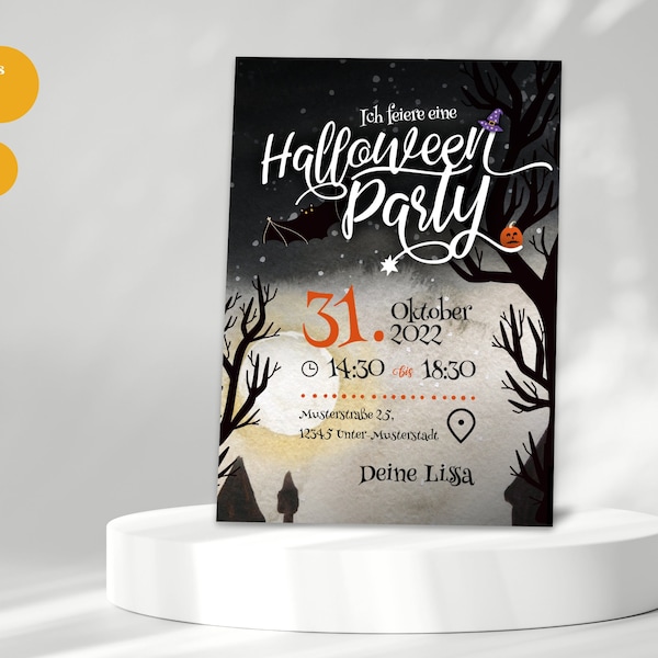 Halloween invitation to fill out and print out yourself