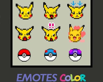 Pokemon Emotes - Pikachu Pack (Twitch - YouTube - ...)