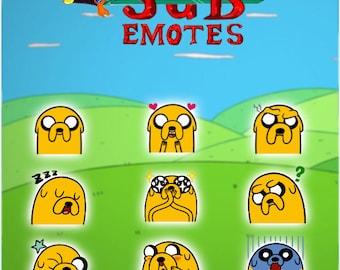 Adventure Time Emotes - JAKE Pack (Twitch - YouTube - ...)