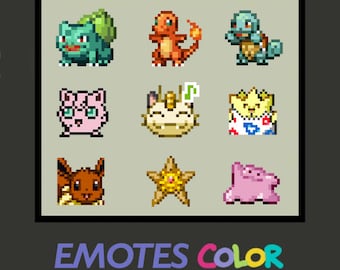 Pokemon Emotes - Starter Pack (Twitch - YouTube - ...)