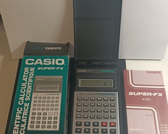 Vintage New Old Stock working Casio SUPER-FX-100v Scientific Calculator.