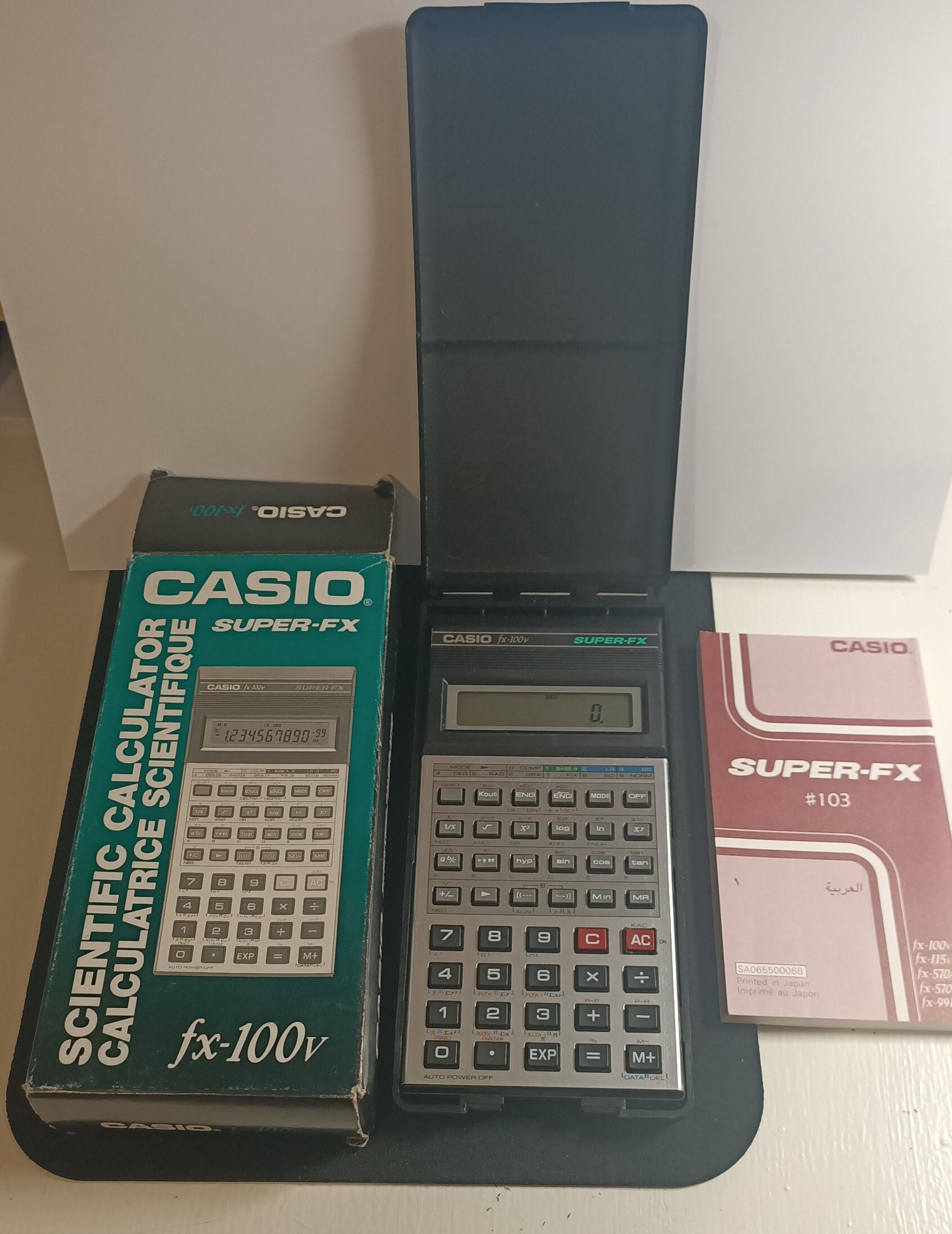 Vintage New Old Stock working Casio SUPER FX 100v Scientific Calculator