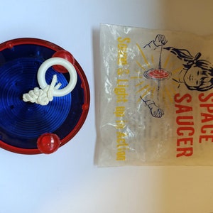 Retro/Vintage 1980s Space Saucer toy, New Old Stock.