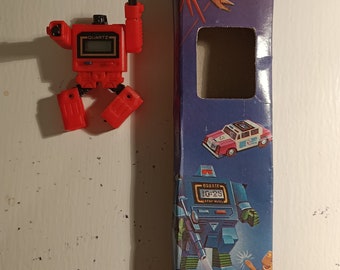 Retro Vintage 1980 s Unbranded Takara Like Kronoform Transformers Red Quartz Watch New Old Stock