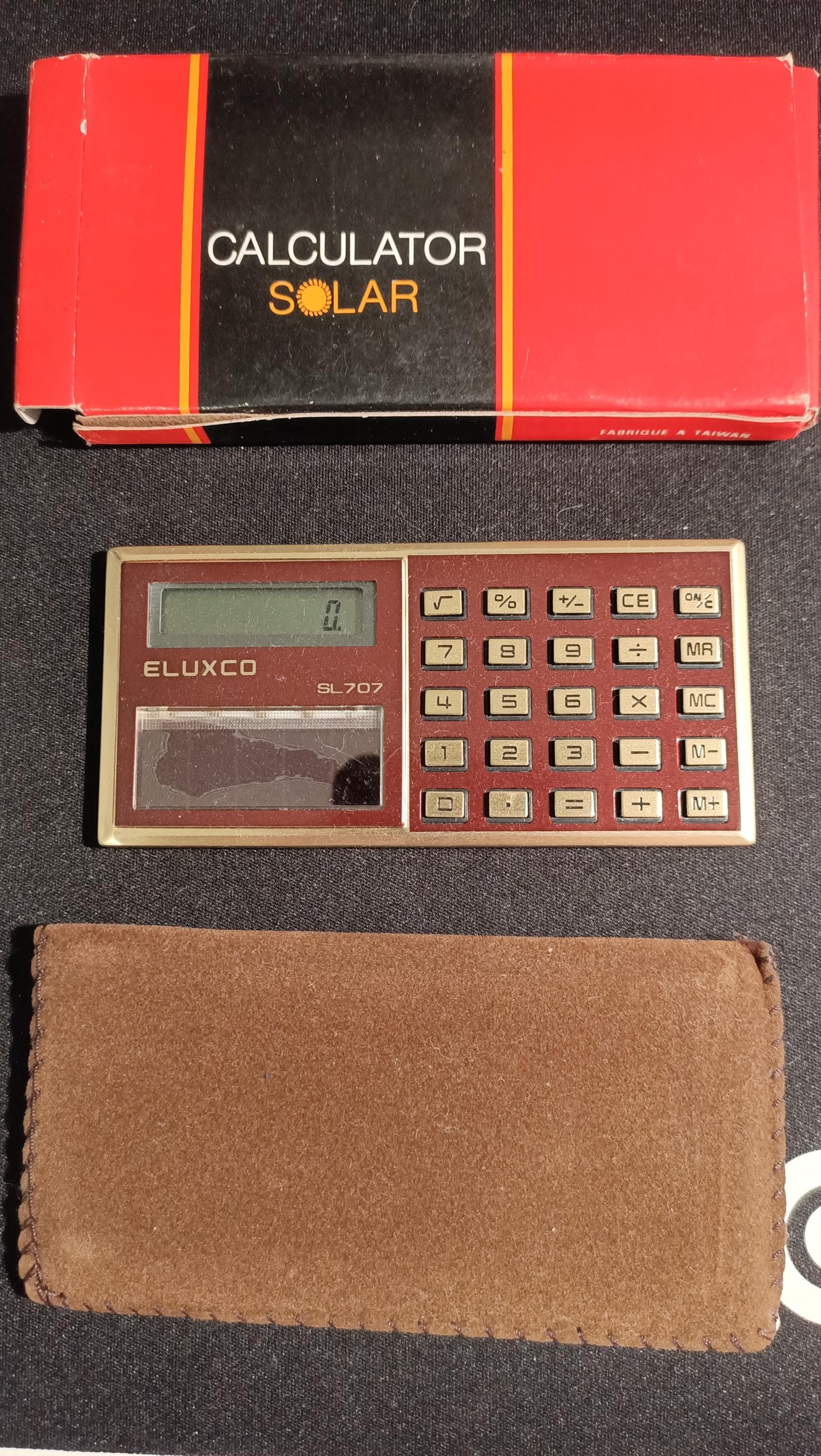 Calculatrice solaire de poche vintage, 8 chiffres fonctionnels - France