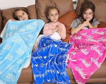 Manta personalizada para bebés y niños pequeños - 76 x 102 cm - 35 colores y 4 tamaños disponibles - Manta de franela personalizada para recién nacidos - Manta para bebé niña