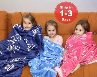 Aazon.co: IdeaFlash Custo Baby Blanket,Personalized Nae Throw