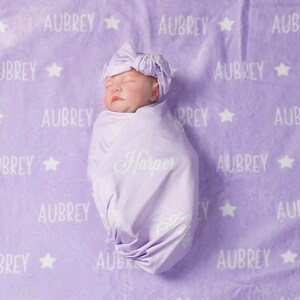 Personalized Custom Name Blanket with Star, Baby Blanket, Nursery Blanket for Newborn, Baby Girl Blanket, Kids Blanket, Girl Blanket Gift
