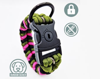Anti-theft Dog Collar Lockable With Lock [green, Pink Black