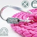 Diebstahlschutz-Hundeleine aus Paracord - abschließbar mit Schloss [pink]