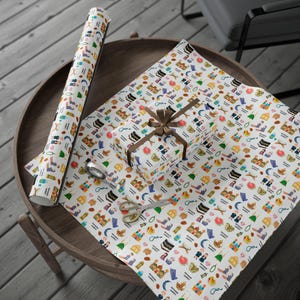 Kids Islamic Gift Wrapping Paper | Colourful Eid Ramadan Gift Wrap | Kaaba, Quran Mosque Design | Muslim Children Gifts image 6