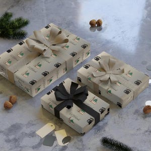 Islamisches Geschenkpapier | Kaaba und Hellseher Moschee Gold Wrap | Ramadan Eid Mubarak Geschenkverpackung | Muslimische Geschenke