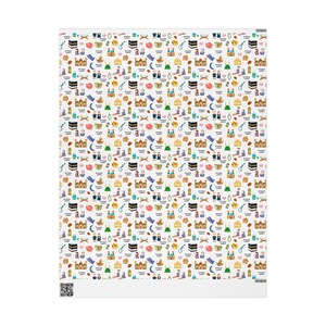Kids Islamic Gift Wrapping Paper | Colourful Eid Ramadan Gift Wrap | Kaaba, Quran Mosque Design | Muslim Children Gifts image 3