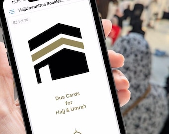 Hajj and Umrah Duas Printable Booklet PDF – With Arabic Audio Recitation Link – Digital Download.