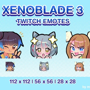 Xenoblade Chronicles 3 - Set of 3 Emotes for Streaming on Twitch, Youtube, Discord