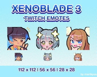 Xenoblade Chronicles 3 - Set of 3 Emotes for Streaming on Twitch, Youtube, Discord