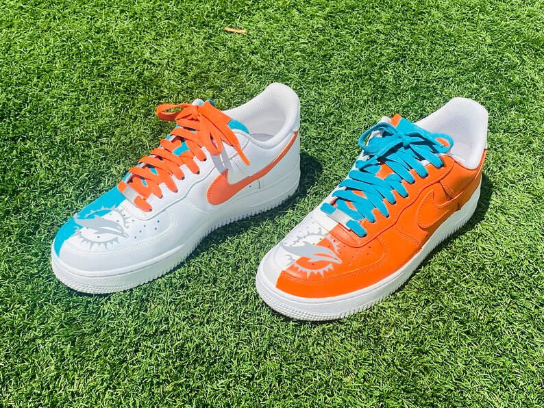 Custom Miami Dolphins Air Force 1's - Etsy