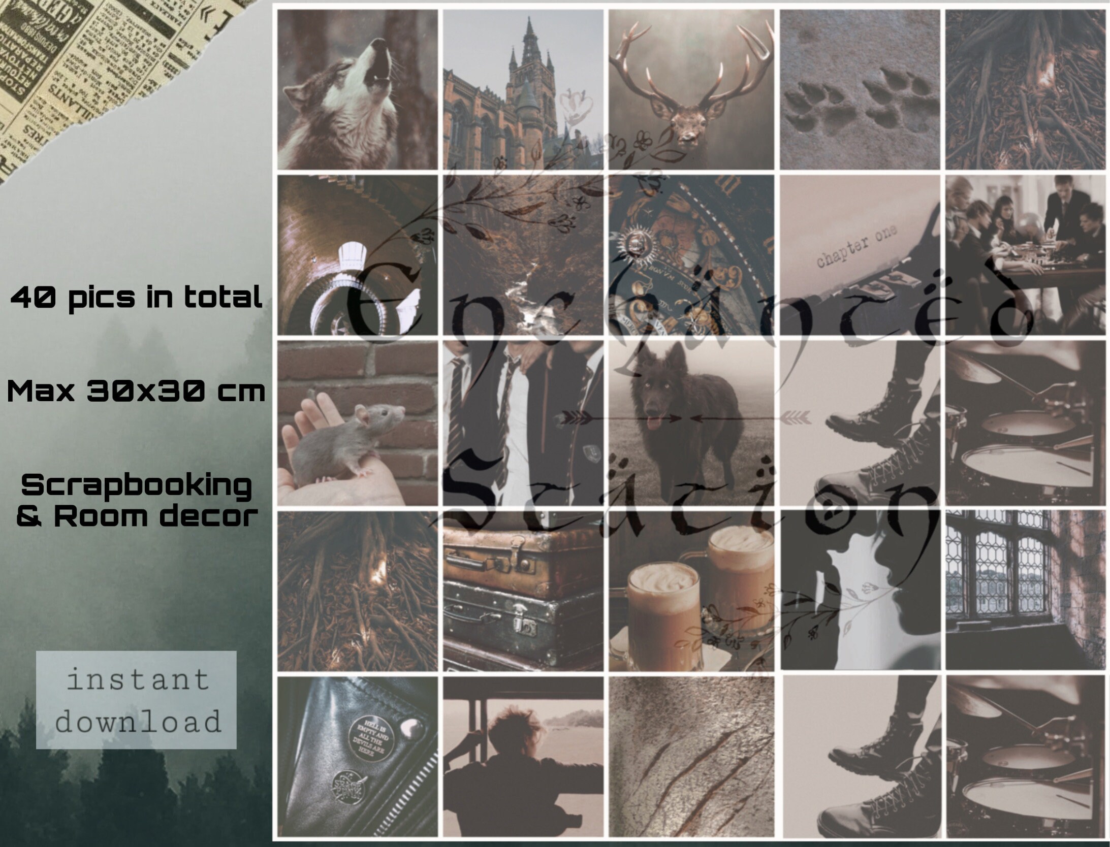 The Marauders Collage Wall Kit, the Marauders Fall Scrapbook, Collage