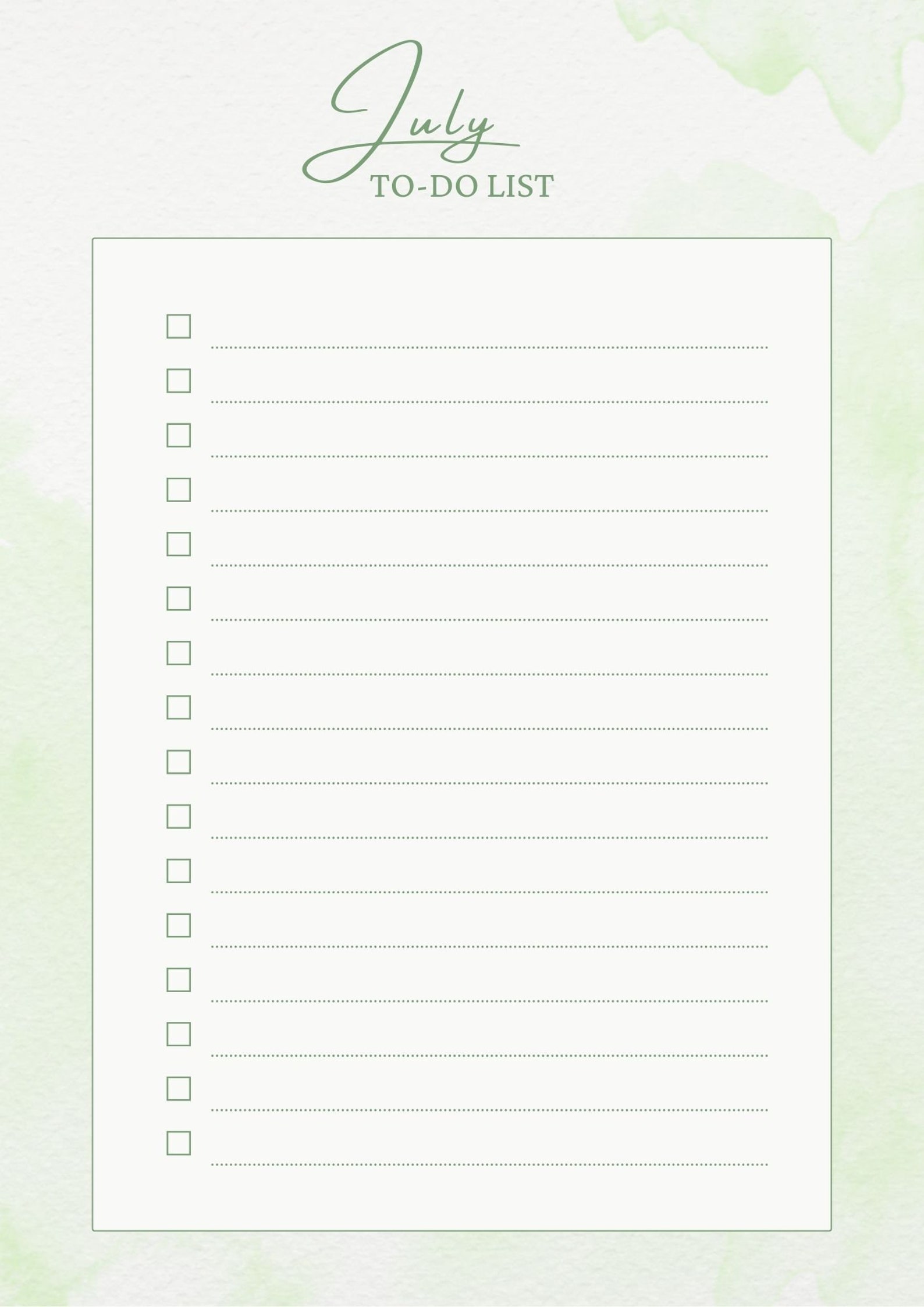 Monthly To-do List Printable To-do List Instant Download - Etsy