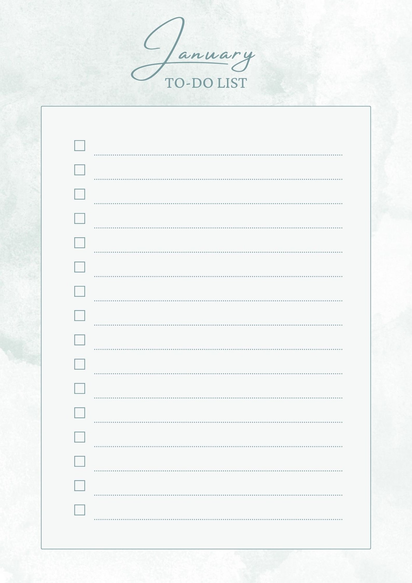 Monthly To-do List Printable To-do List Instant Download - Etsy