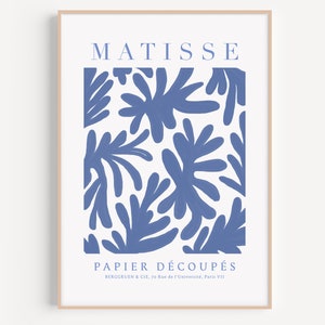 Henri Matisse Print, Cut Outs Matisse, Affiche d’exposition, Découpes couleur pastel, Décor scandinave, Cadeau d’anniversaire, Matisse Poster Art