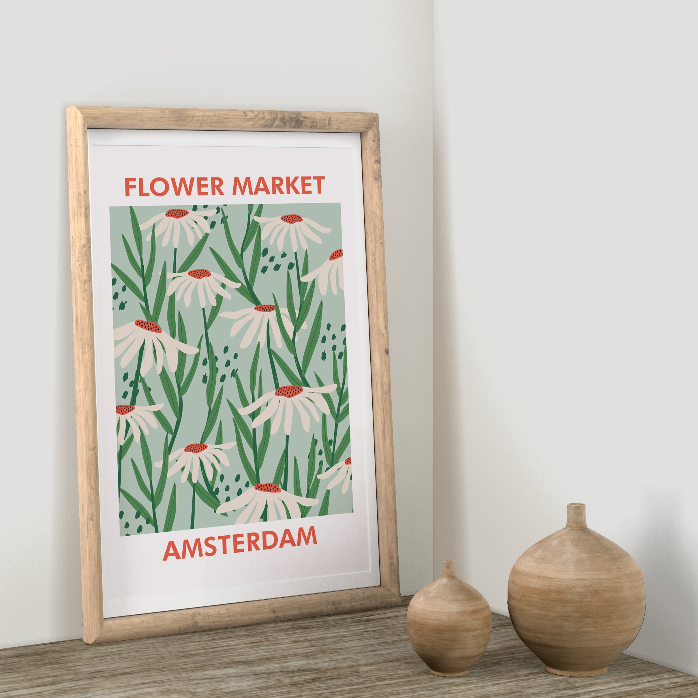 Amsterdam Flower Market Poster, Flower Market Print, Printable Wall Art ...