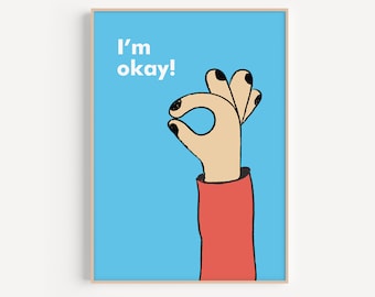 Pop Art Poster, Pop Art Love, Hand Poster, Poster For Kids, Nursery Print, Art poster, Keith Haring Print, Andy Warhol, Motivational Poster