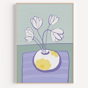 Flower Art Print, Floral Illustration, Matisse Flowers, Matisse Inspired Print, Bouquet Art Print, Floral Wall Decor, Flower Wall Art