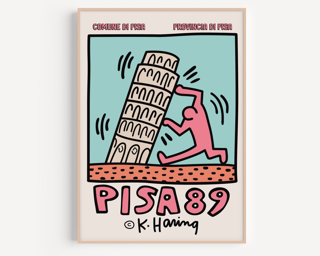 Keith Haring Poster, Pisa 89, Exhibition Poster, Keith