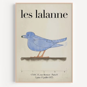 Les Lalanne Blue Bird Print, Exhibition Poster, French Art Print ,Vintage Exhibition Print, Museum Poster Digital Download, Les Lalanne Art