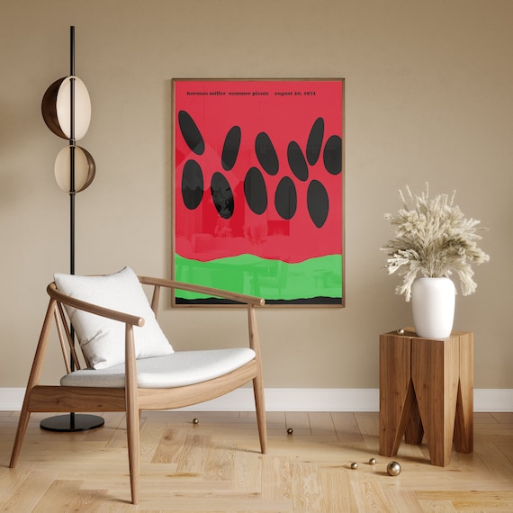 Herman Miller Poster, Summer Picnic 71, Watermelon Poster