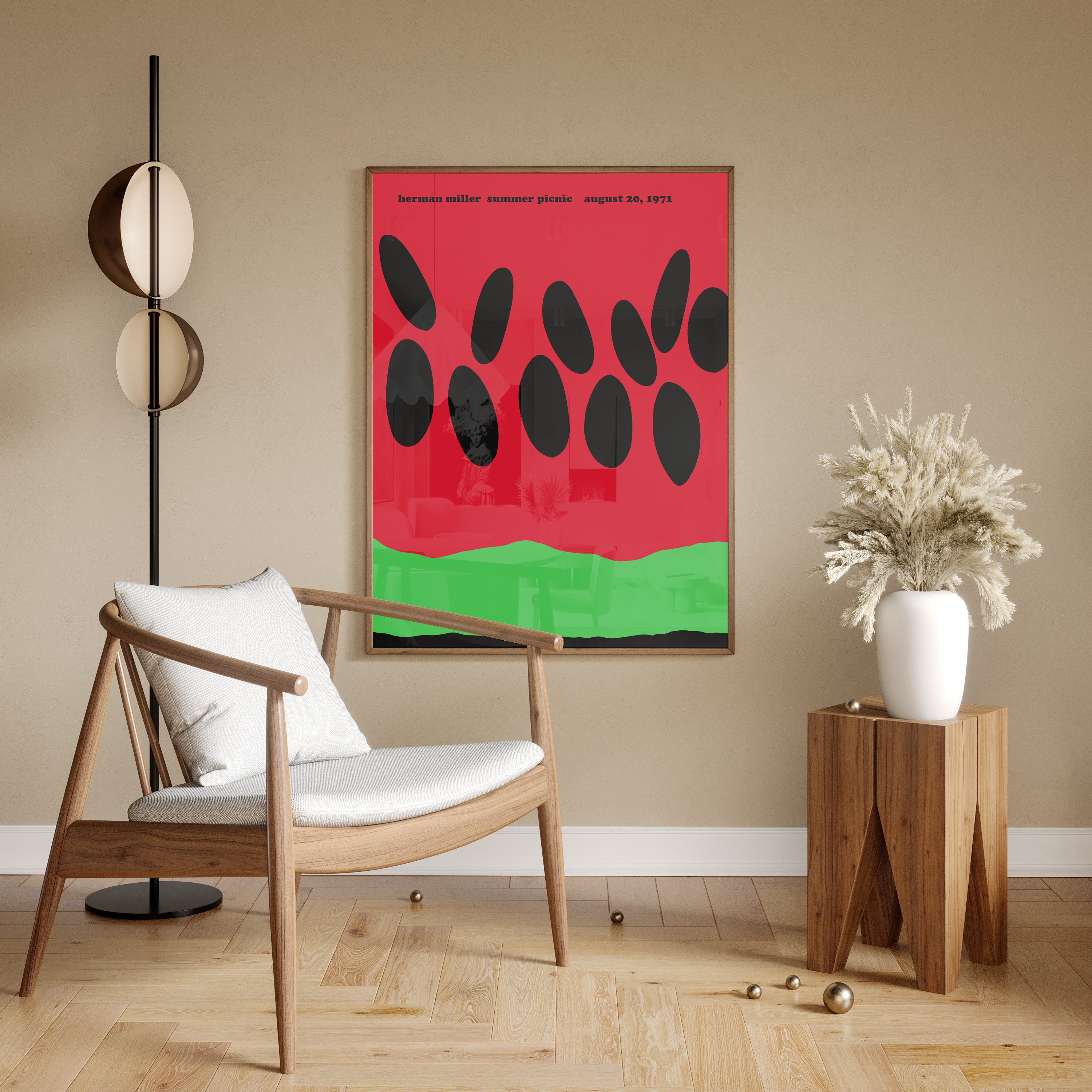 アート・デザイン・音楽 Herman Miller Summer Picnic 2001 Herman Miller Poster, Summer Picnic 71, Watermelon Poster