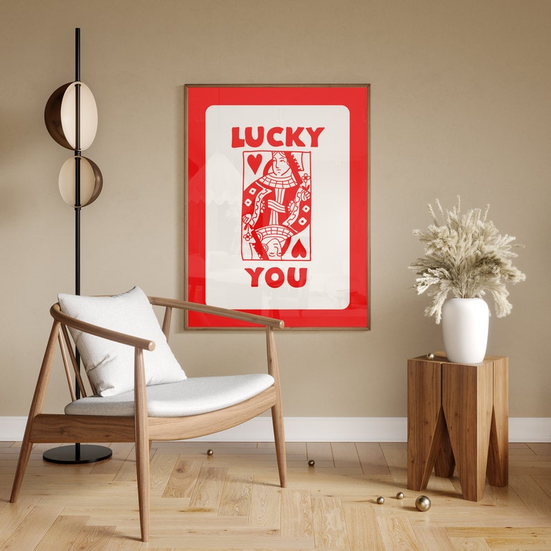 Lucky You Printable Poster, Retro Typography Print, Queen Art Print ...