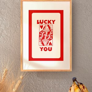 Lucky You Printable Poster, Retro Typography Print, Queen Art Print ...