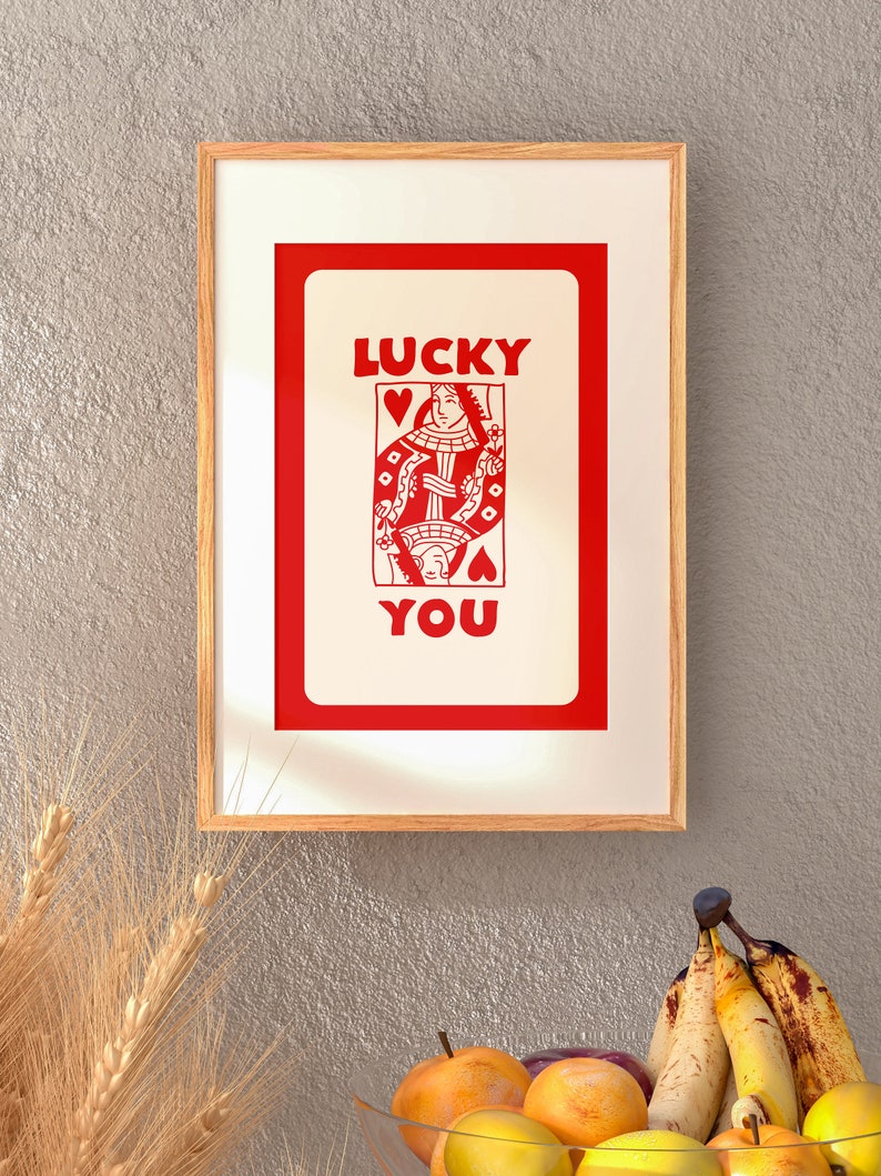 Lucky You Printable Poster, Retro Typography Print, Queen Art Print ...