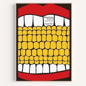 Pop Art Poster, Herman Miller Poster, Mid Century Art Print, Sweet Corn Festival Poster, Streetart Poster, Exhibition Poster, It&#39;s Corn