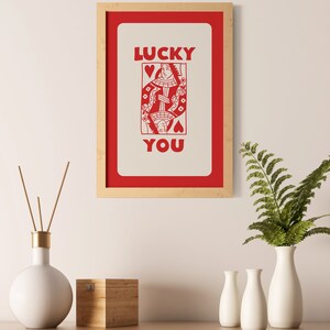 Lucky You Printable Poster, Retro Typography Print, Queen Art Print ...