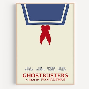 Ghostbusters Movie Poster, 80s Movie Poster, Ecto-1 Poster, Retro Movie Print, Movie Poster, Cinema Poster, Ghostbusters Marshmallow Poster