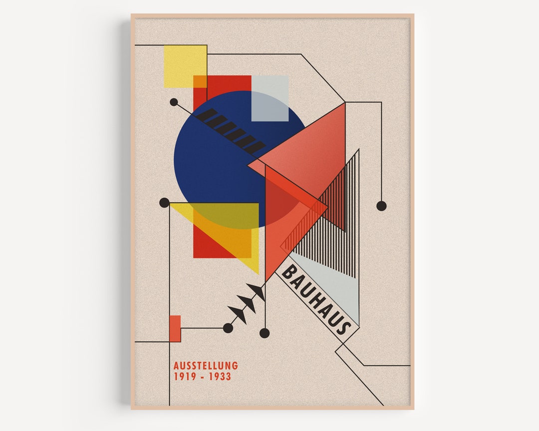 Bauhaus Vintage Print, Ausstellung 1923, Modern Printable Decor
