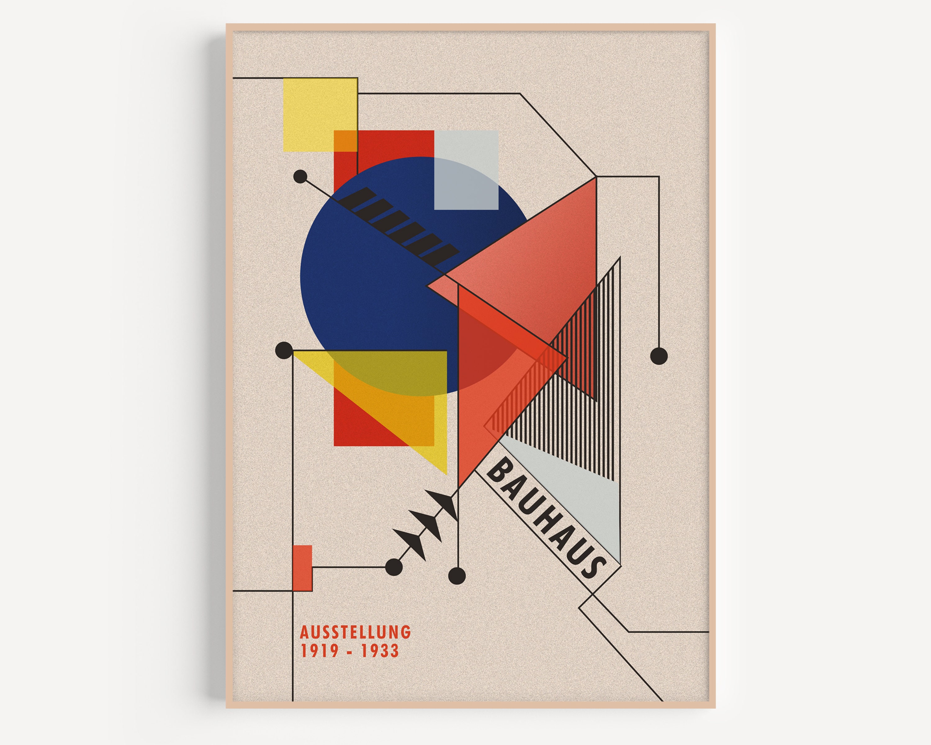 Bauhaus Vintage Print, Ausstellung 1923, Modern Printable Decor