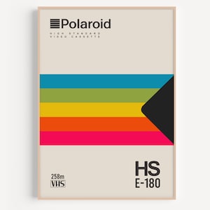 Polaroid Vhs Wall Art, 80s Vintage Movie Poster, Retro Vhs, Blockbuster Poster, Vaporwave Movie Poster, Aesthetic Poster, Retrowave Wall Art
