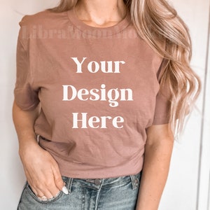 Bella Canvas 3001 Heather Mauve Mockup Bella Canvas Heather Mauve Mockup Bella Canvas 3001 Mockup Heather Mauve Shirt Model Mockup