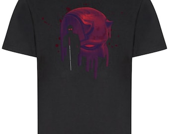 Camiseta con silueta de máscara de Daredevil.