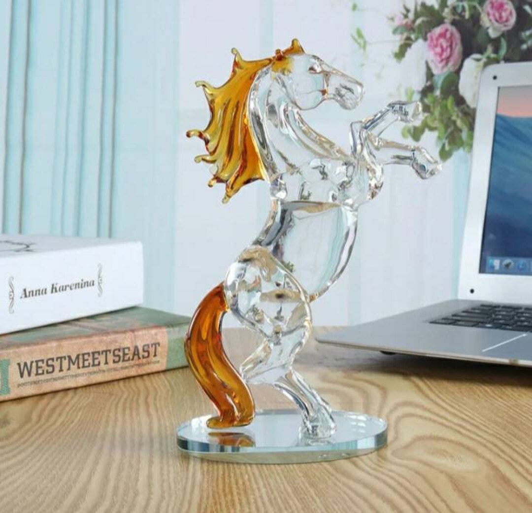 Crystal Horse Figurines Collection Glass Horse Animal Etsy