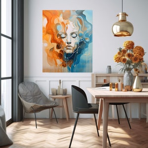 Abstract Art Woman&#39;s face pastel
