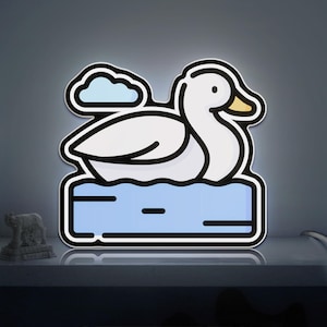 Duck and Goose Bird 3D Novelty Light Box, Animal Lamp Decor for Birdwatchers and Nature Themed Homes and Rooms